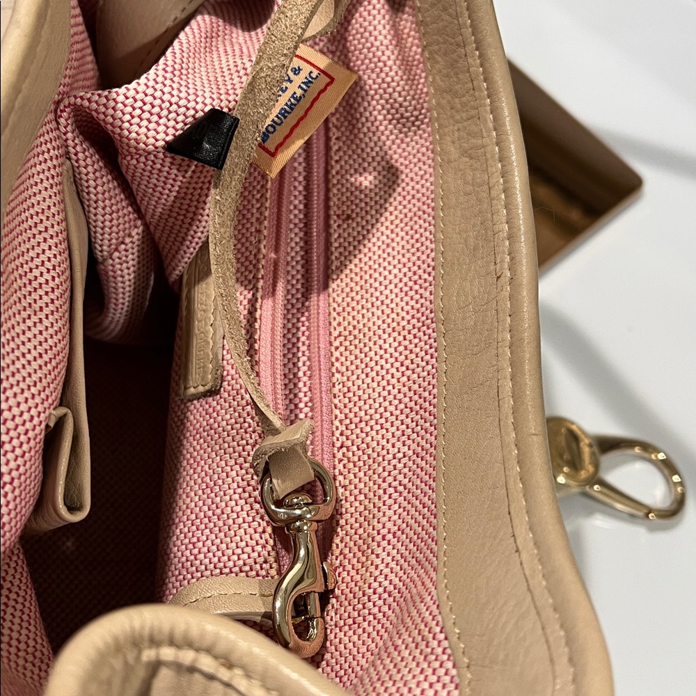 Dooney & Bourke Cream Leather Shoulder Bag - Picture 16 of 16